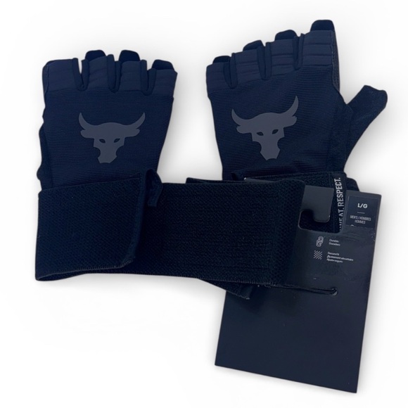 Under Armour Other - Under Armour Project Rock Training Gloves Leather Weightlifting Men’s LG 1353074